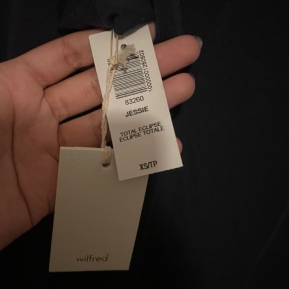 Aritzia Wilfred Navy Long Sleeve Jessie Blouse - Picture 3 of 3